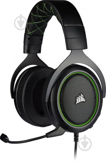 Наушники Corsair HS50 Pro Stereo Gaming Headset black/green (CA-9011216-EU) - фото 2