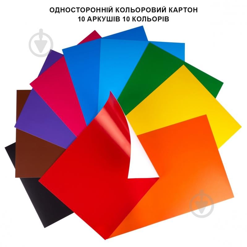Картон цветной Minecraft 10 листов А4 папка 955455 YES - фото 3