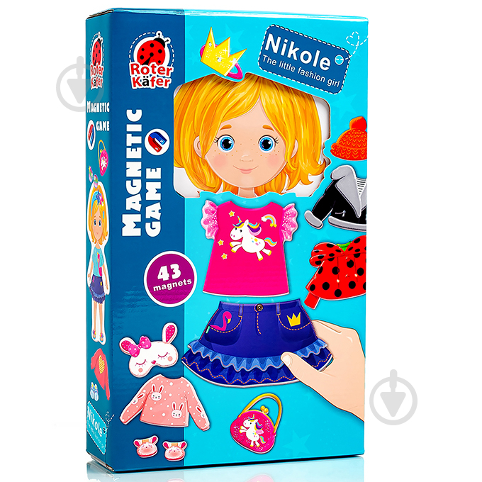 Магнитная игра-одевалка Roter Kafer Nikole Little fashion girl RK2010-07 - фото 1