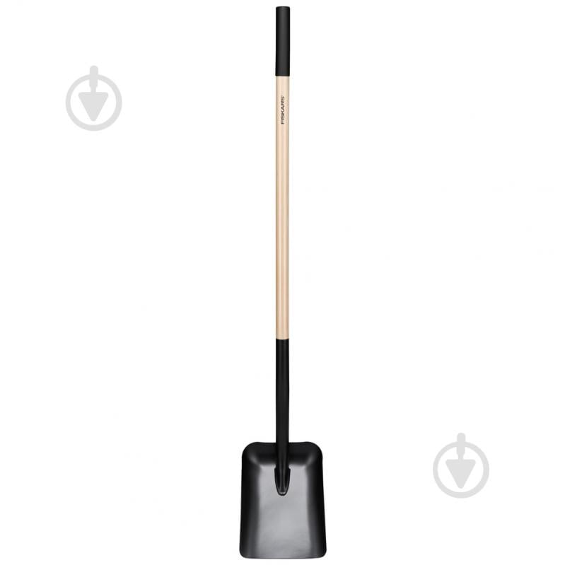 Лопата совковая Fiskars с деревяной ручкой Solid арт. 1066724 - фото 2