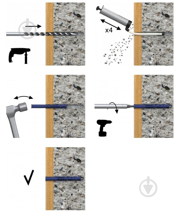 Дюбель рамный с шурупом нейлоновый (цинк) Rawlplug 8x100 мм 50 шт. (R-FF1-N-08L100) - фото 2 Дюбель рамный с шурупом нейлоновый (цинк) Rawlplug 8x100 мм 50 шт. (R-FF1-N-08L100) - фото 2