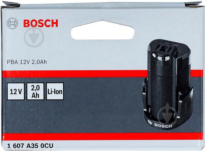 Акумулятор Bosch Li-Ion 12V 2.0 Ah DIY 1607A350CU - фото 2