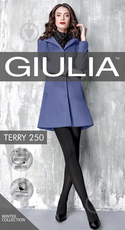 Колготки Giulia Terry 250 den 4 nero - фото 1