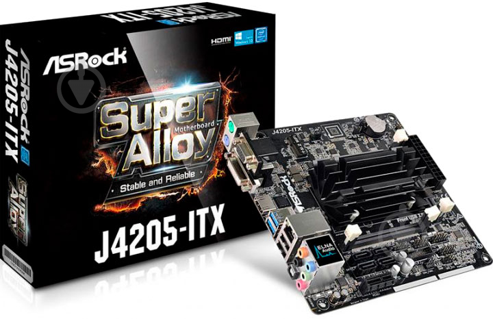 Материнська плата ASRock J4205-ITX (Integrated CPU, SoC, mini ATX) - фото 5