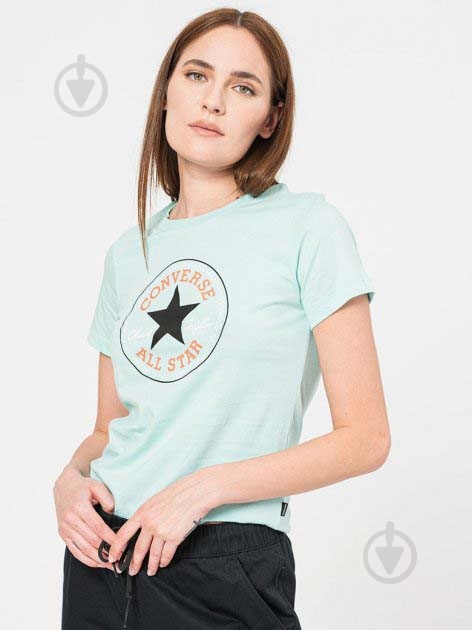 Футболка Converse Chuck Patch Classic Tee 10022560-337 р.M бірюзовий - фото 2