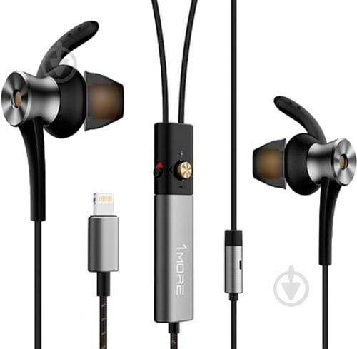 Гарнітура 1More Dual Driver Lightning ANC Mic E1004 grey - фото 1