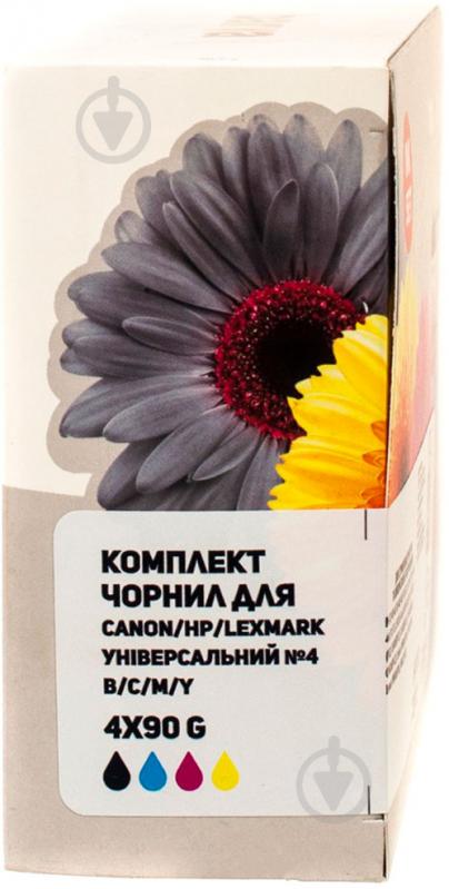 Набір чорнил Barva Canon/HP/Lexmark №4 універсальні cu4-090-mp black cyan magenta yellow - фото 2