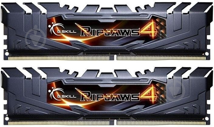 Оперативна пам'ять G.Skill DDR4 SDRAM 16 GB (1x16GB) 3000 MHz (F4-3000C15D-16GRK) Ripjaws4 Black - фото 1