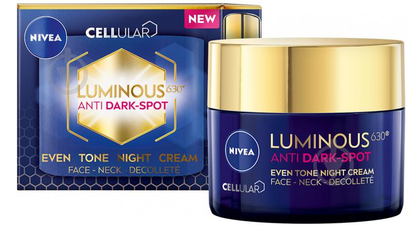 Крем для обличчя нічний Nivea LUMINOUS 630 Вирівнювання тону 50 мл - фото 1