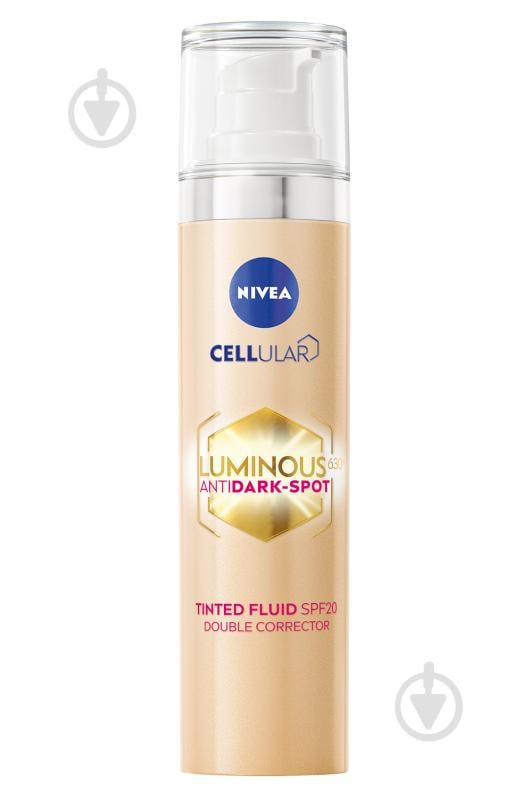 Флюид дневной Nivea тонирующий LUMINOUS630 Двойная коррекция SPF 20 40 мл - фото 1