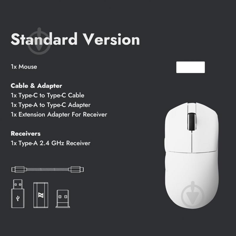 Мышка Lemokey G1 USB-A/USB-C/WL/BT 8K white (G1-A2) - фото 7