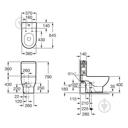 Унітаз ROCA Meridian-N A342247000 - фото 2