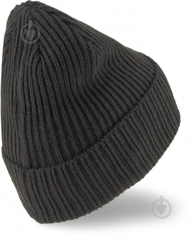 Шапка Puma RIBBED CLASSIC CUFF BEANIE 2403801 р.one size черный - фото 2