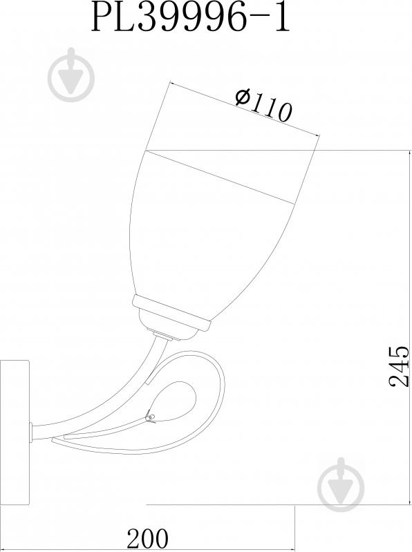 Бра Accento lighting Korsika ALPL-PL39996-1 1x60 Вт E27 хром - фото 4