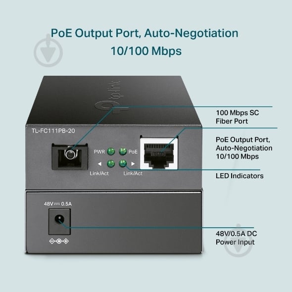 Медіаконвертер TP-Link FC111PB-20 - фото 5 Медіаконвертер TP-Link FC111PB-20 - фото 5
