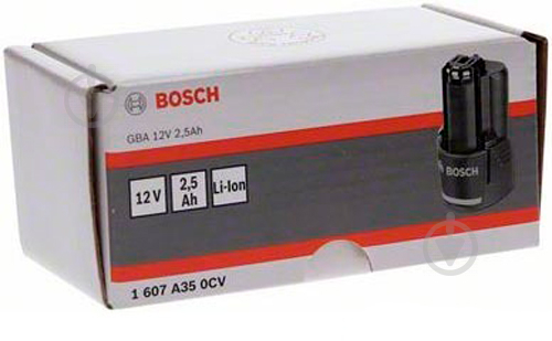 Акумулятор Bosch Professional Li-Ion 12V, 2.5 Ah 1607A350CV - фото 2