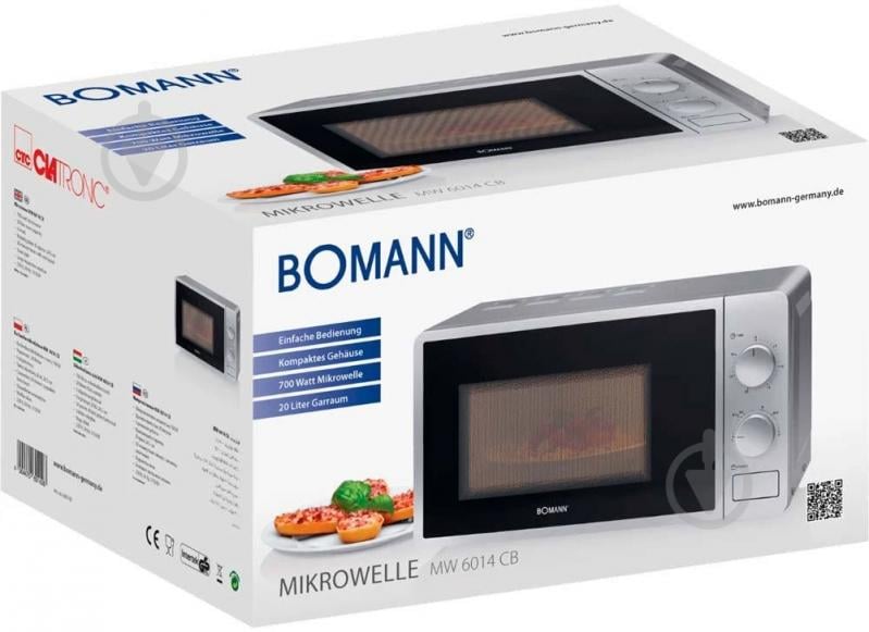 Микроволновая печь Bomann MW 6014 CB silver - фото 2