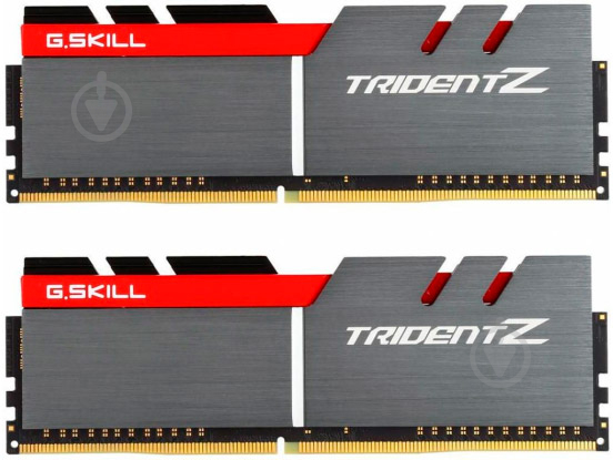 Оперативна пам'ять G.Skill DDR4 SDRAM 16 GB (2x8GB) 3200 MHz (F4-3200C16D-16GTZB) Trident Z Silver H/ Red - фото 1