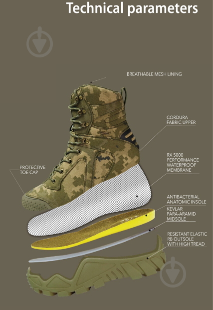 Берци Alpine Crown тактичні Tactical Boots Rex High, олива р.40 арт.230012 [182] Olive - фото 2