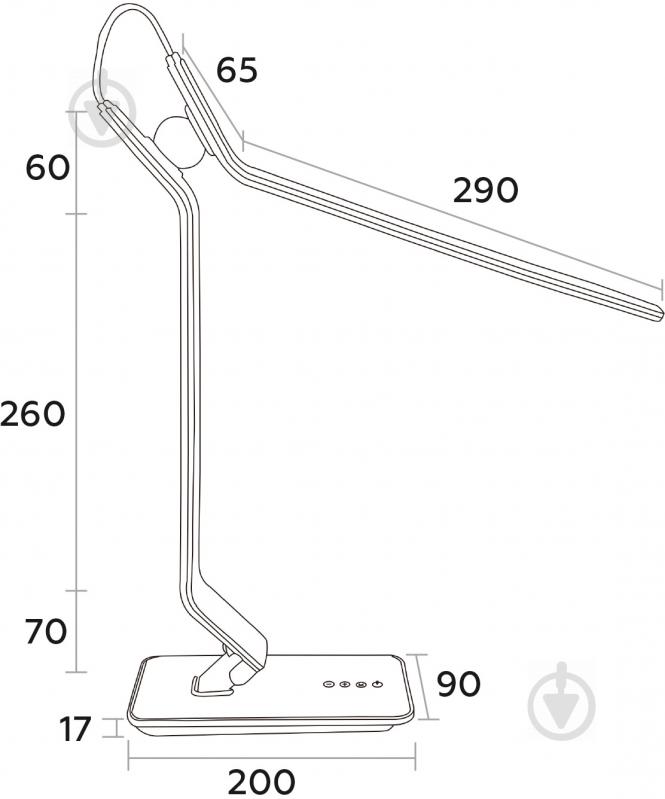 Настольная лампа офисная Eurolamp LED-TLF-1 7 Вт серебряный - фото 4