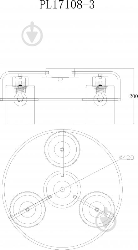 Люстра потолочная Accento lighting Normandia ALPL-PL17108-3 3x60 Вт E27 венге - фото 4