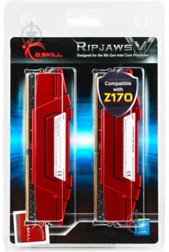 Оперативна пам'ять G.Skill DDR4 SDRAM 16 GB (2x8GB) 3000 MHz (F4-3000C15D-16GVR) RipjawsV Red - фото 3