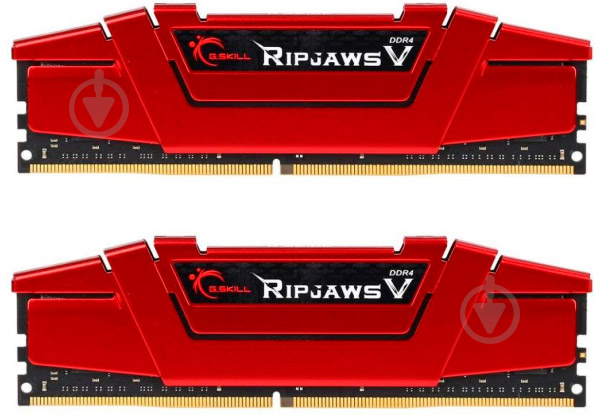 Оперативна пам'ять G.Skill DDR4 SDRAM 16 GB (2x8GB) 3000 MHz (F4-3000C15D-16GVR) RipjawsV Red - фото 1