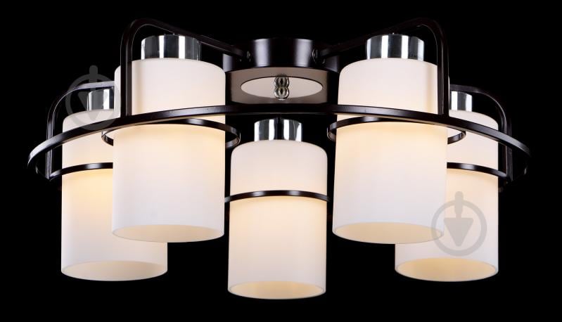 Люстра стельова Accento lighting Normandia ALPL-PL17108-5 5x60 Вт E27 венге - фото 2