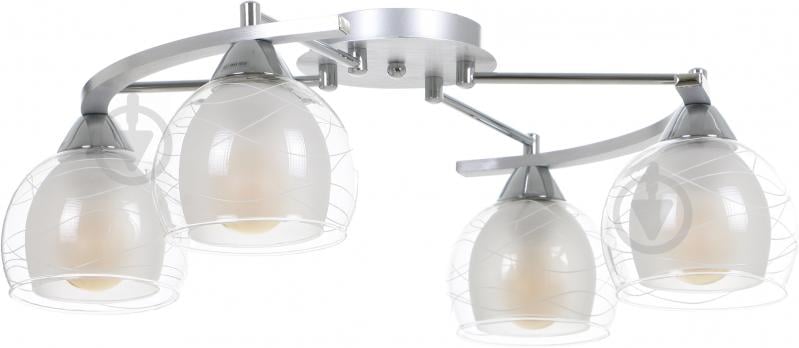 Люстра потолочная Accento lighting Bordo ALPL-PLE85-4 4x60 Вт E27 хром - фото 1