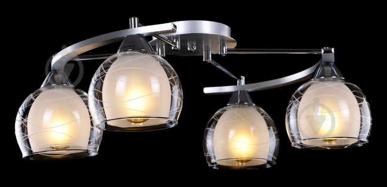 Люстра потолочная Accento lighting Bordo ALPL-PLE85-4 4x60 Вт E27 хром - фото 2