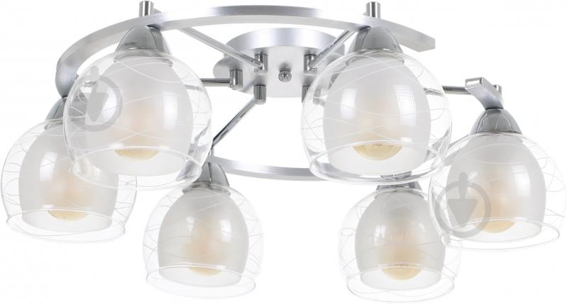 Люстра стельова Accento lighting Bordo ALPL-PLE85-6 6x60 Вт E27 хром - фото 1