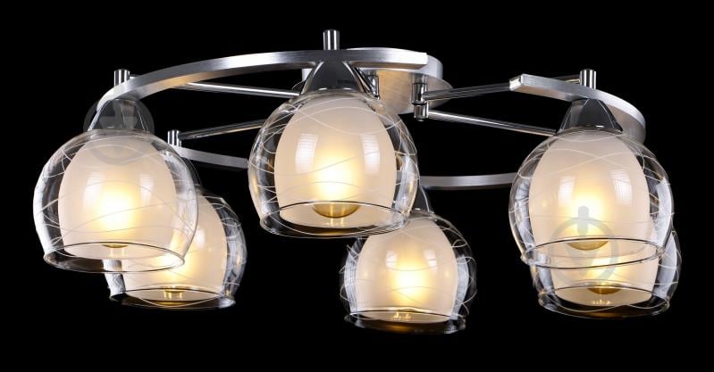 Люстра стельова Accento lighting Bordo ALPL-PLE85-6 6x60 Вт E27 хром - фото 2