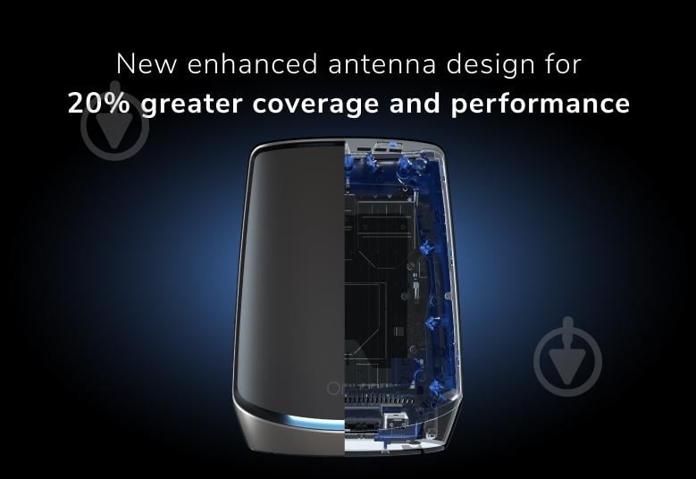 Система Wi-Fi Mesh NETGEAR Orbi RBK862SB AX6000 2 модеми чорний (RBK862SB-100EUS) - фото 3