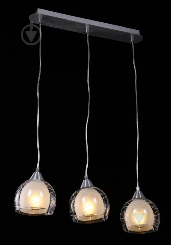 Підвіс Accento lighting Bordo ALPL-PLE85-3 3x60 Вт E27 хром - фото 2