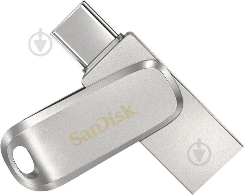 Флеш-память SanDisk Dual Drive Luxe 128 ГБ USB 3.2 Gen. 1 USB Type-C silver (SDDDC4-128G-G46) - фото 1 Флеш-память SanDisk Dual Drive Luxe 128 ГБ USB 3.2 Gen. 1 USB Type-C silver (SDDDC4-128G-G46) - фото 1