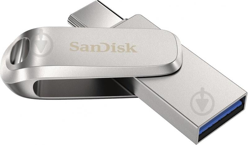 Флеш-память SanDisk Dual Drive Luxe 128 ГБ USB 3.2 Gen. 1 USB Type-C silver (SDDDC4-128G-G46) - фото 2 Флеш-память SanDisk Dual Drive Luxe 128 ГБ USB 3.2 Gen. 1 USB Type-C silver (SDDDC4-128G-G46) - фото 2