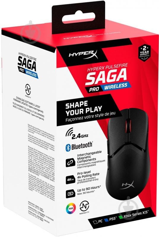 Мышка беспроводная HyperX Pulsefire Saga Pro black (A2PB2AA) - фото 12