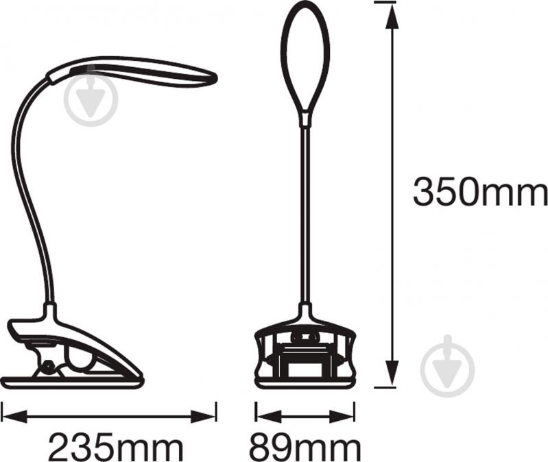 Настольная лампа офисная Ledvance Panan Clip LED 5 Вт белый - фото 3