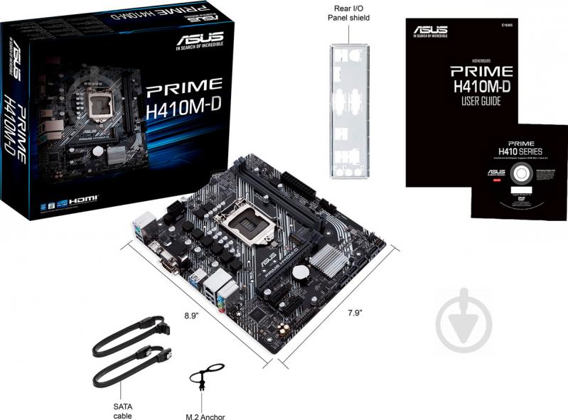 Материнська плата Asus PRIME H410M-D (Socket 1200, Intel H410, mirco ATX) - фото 6