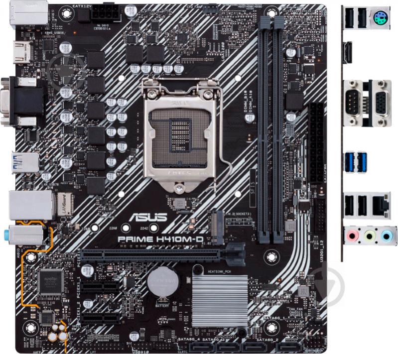 Материнська плата Asus PRIME H410M-D (Socket 1200, Intel H410, mirco ATX) - фото 5