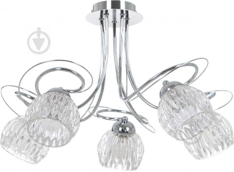 Люстра стельова Accento lighting Marseille ALPL-PL39206-5 5x40 Вт E14 хром - фото 1