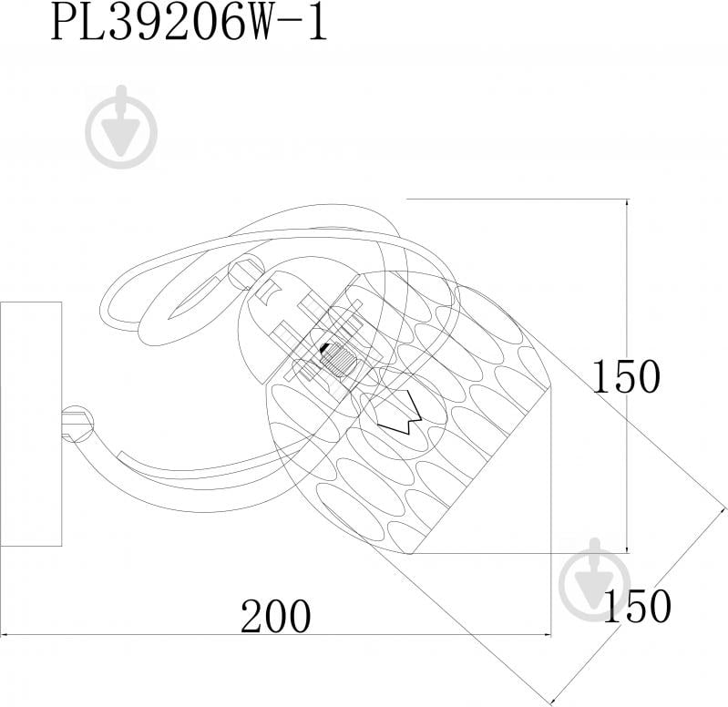 Бра Accento lighting Marseille ALPL-PL39206W-1 1x40 Вт E14 хром - фото 4