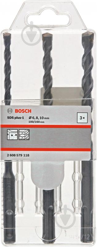 Набор буров Bosch SDS-plus 6x160 мм 3 шт. 2608579118 - фото 2