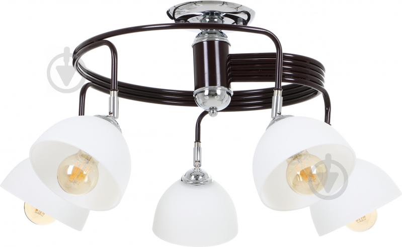 Люстра потолочная Accento lighting Alsace ALPL-PL77522-5 5x60 Вт E27 венге - фото 1