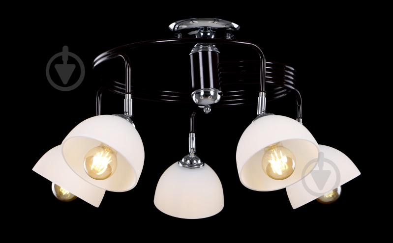 Люстра потолочная Accento lighting Alsace ALPL-PL77522-5 5x60 Вт E27 венге - фото 2