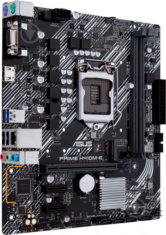 Материнська плата Asus PRIME H410M-E (Socket 1200, Intel H410, micro ATX) - фото 1