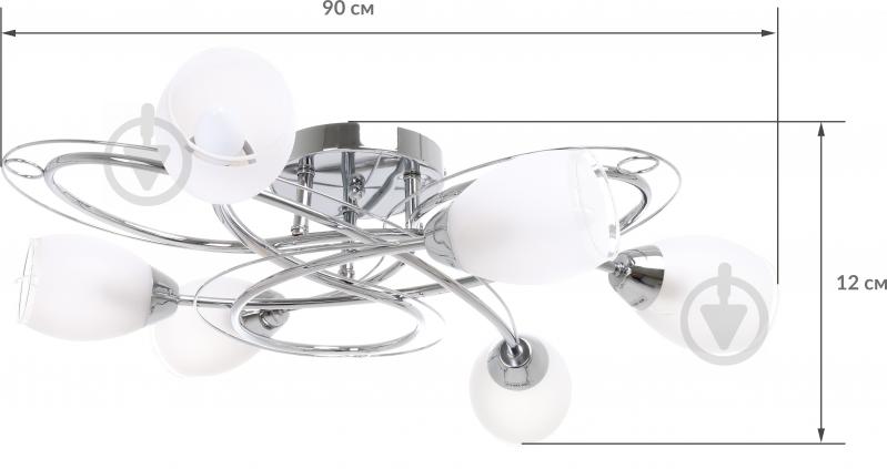 Світильник стельовий Accento lighting Dijon 60 Вт E14 хром - фото 8