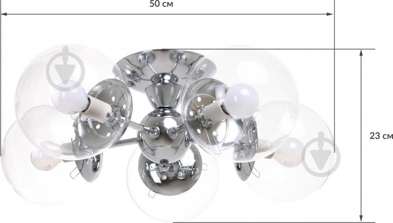Светильник потолочный Accento lighting Doviles 40 Вт E14 хром - фото 9 Светильник потолочный Accento lighting Doviles 40 Вт E14 хром - фото 9