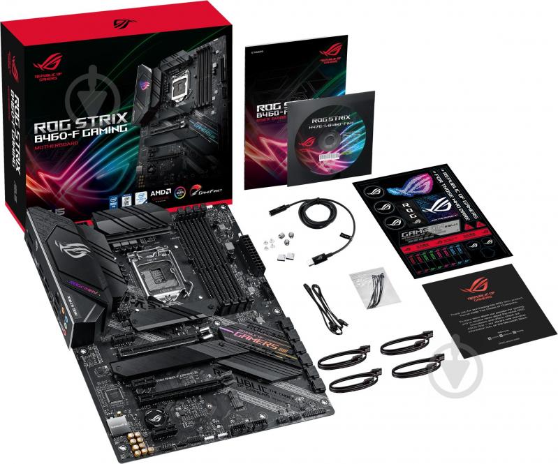 Материнская плата Asus ROG STRIX B460-F GAMING (Socket 1200, Intel B460, ATX) - фото 8