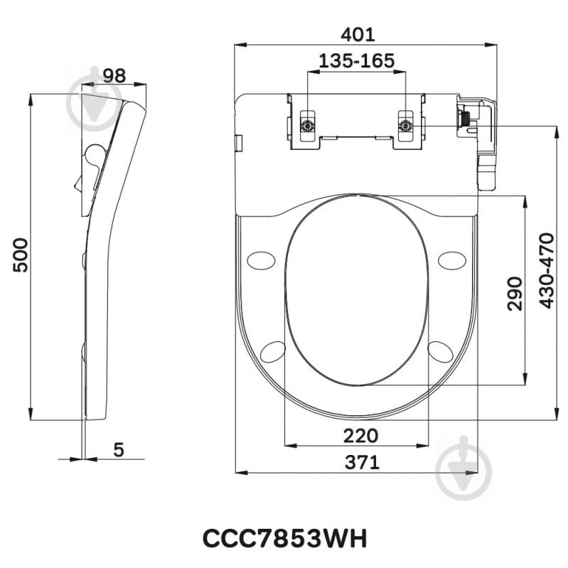 Сидіння для унітаза з кришкою AM.PM Clean Care CCC7853WH - фото 14